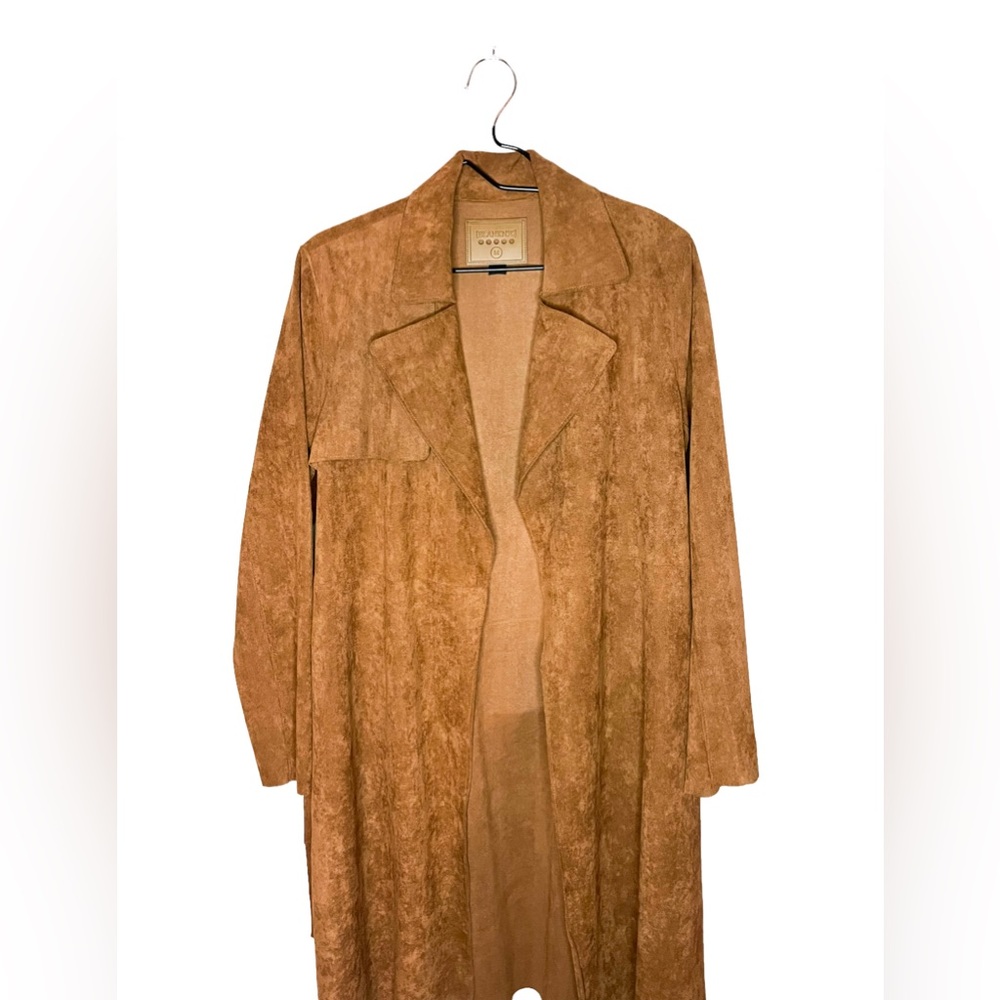 New✨ Blank NYC with tags camel brown Suède trench coat/ jacket